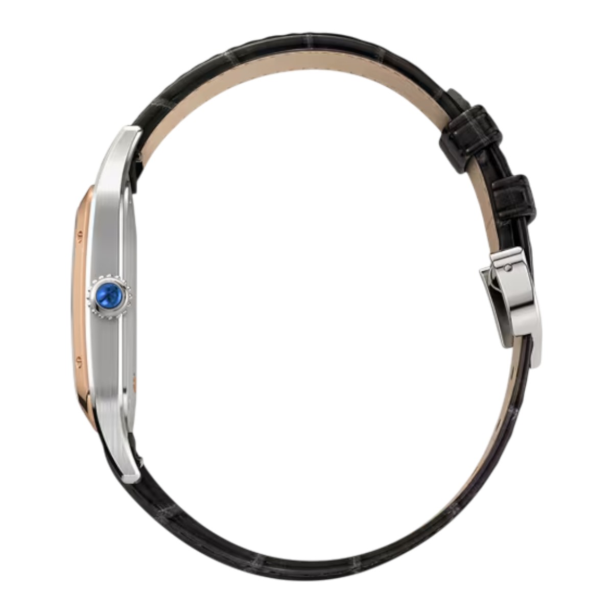 Cartier Santos 43.5mm x 31.4mm Men's Watch, Silver Dial