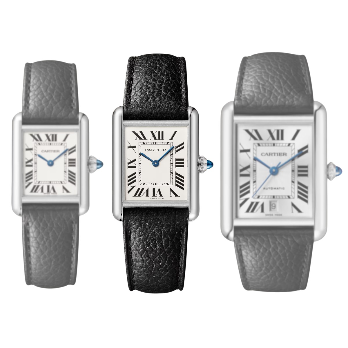 Cartier Tank Must 33.7mm x 25.5mm Watch, Silver Dial