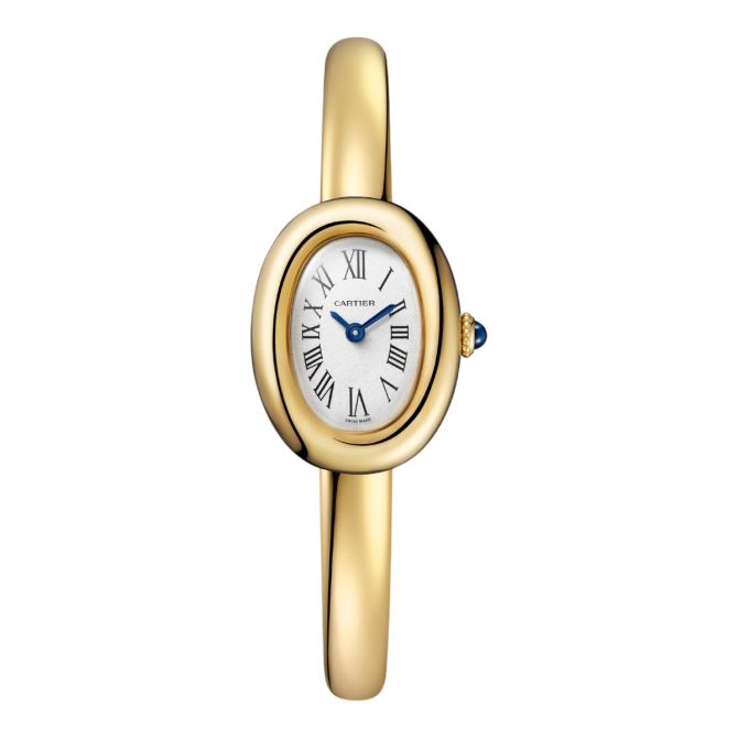 Cartier Baignoire Yellow Gold 24.6mm x 18.7mm Watch, Silvered Dial