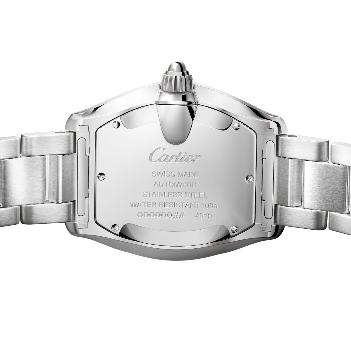 Cartier Roadster Medium 42.5mm x 34.92mm Men's Watch, White Dial