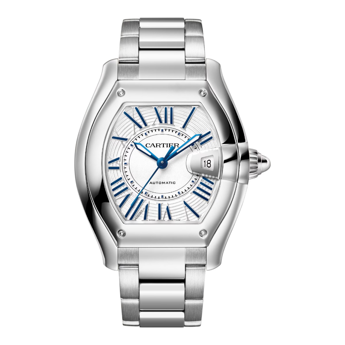 Cartier Roadster Large 47.2mm x 38.7mm Men's Watch, White Dial