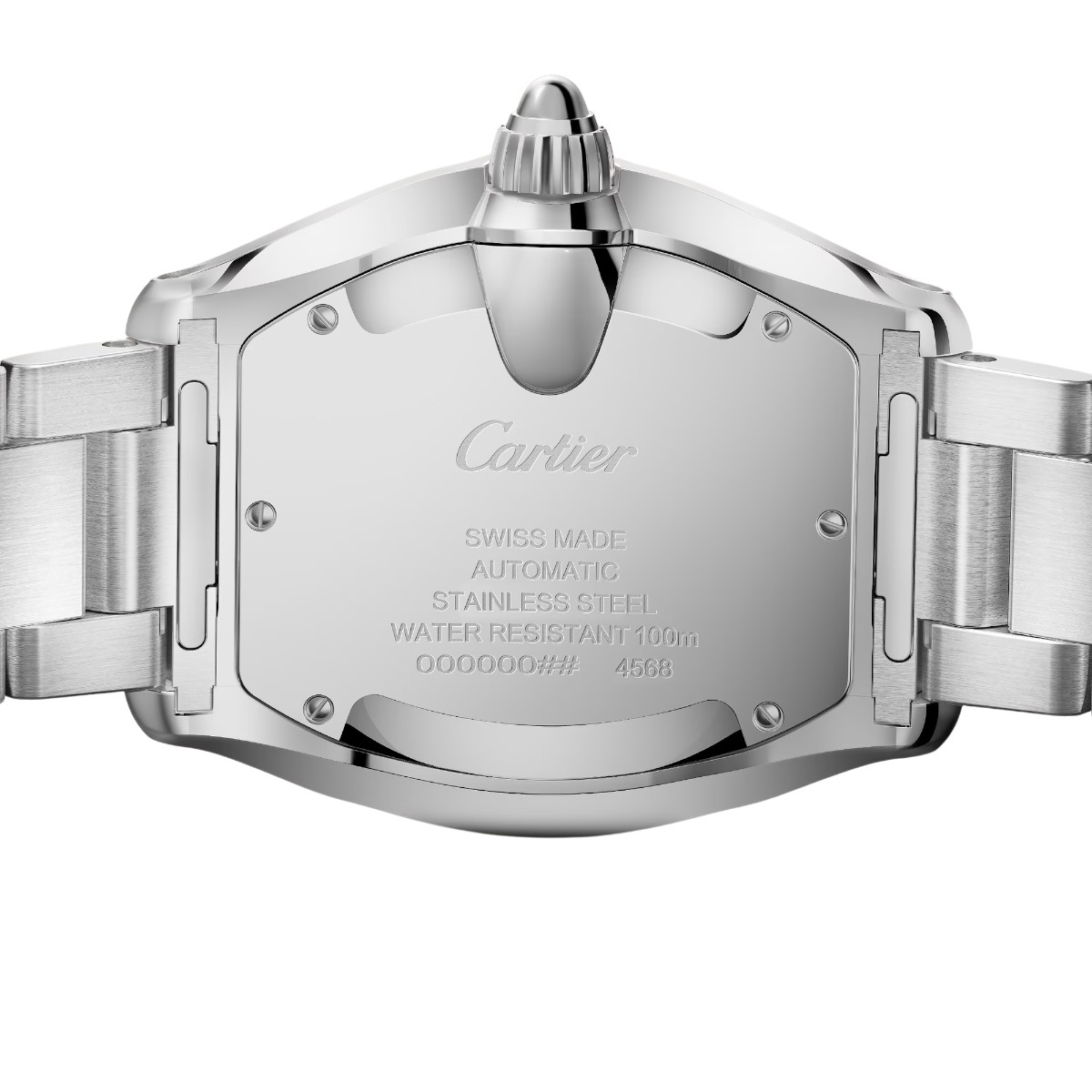 Cartier Roadster Large 47.2mm x 38.7mm Men's Watch, White Dial