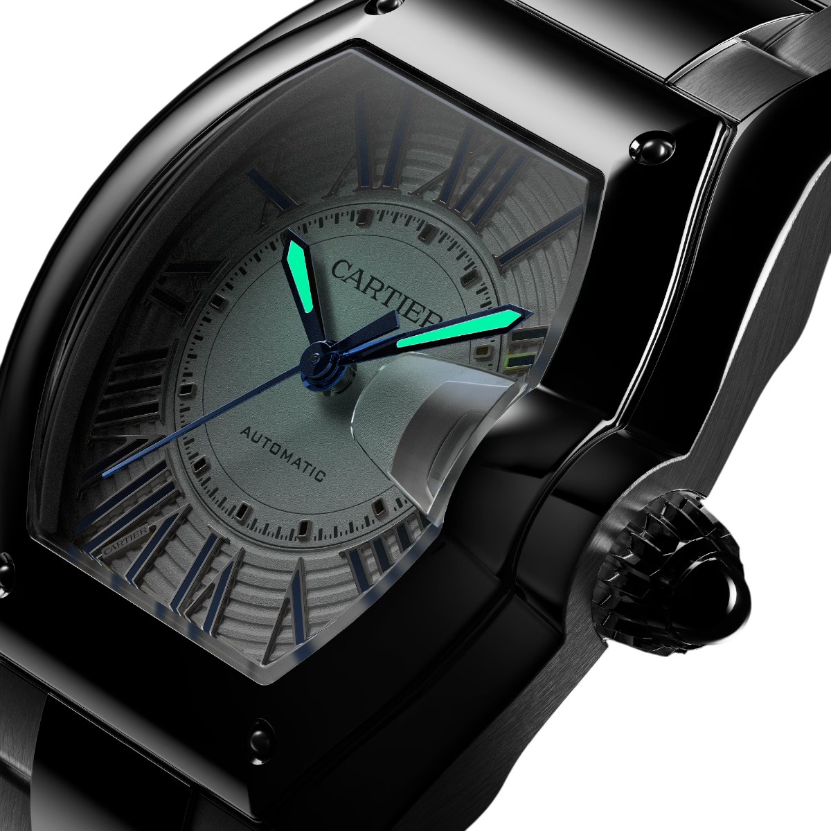 Cartier Roadster Large 47.2mm x 38.7mm Men's Watch, White Dial