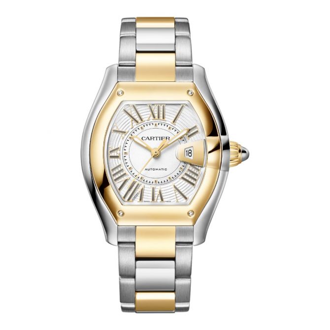 Cartier Roadster 42.5mm x 34.9mm Men's Watch, White Dial