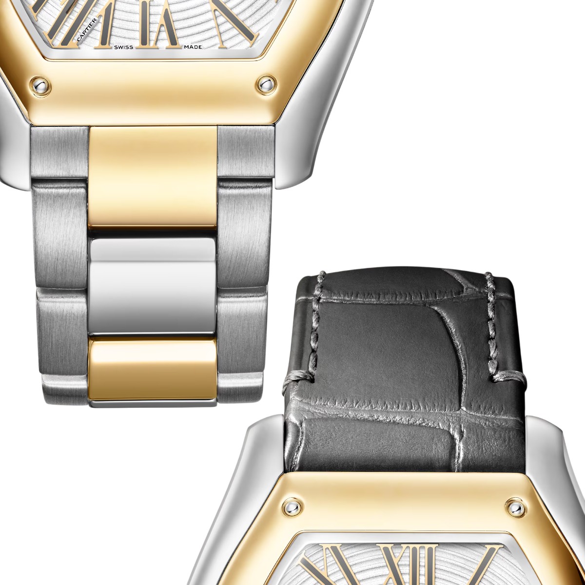 Cartier Roadster 42.5mm x 34.9mm Men's Watch, White Dial