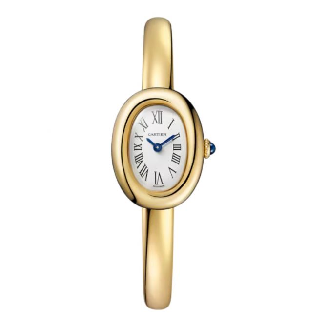Cartier Baignoire 24.6mm x 18.7mm Watch, Silvered Dial and Size 15