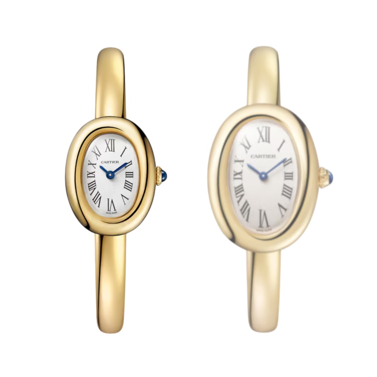 Cartier Baignoire 24.6mm x 18.7mm Watch, Silvered Dial and Size 16