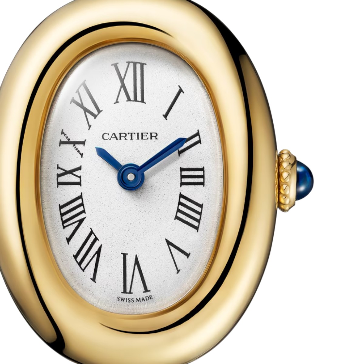 Cartier Baignoire 24.6mm x 18.7mm Watch, Silvered Dial and Size 16
