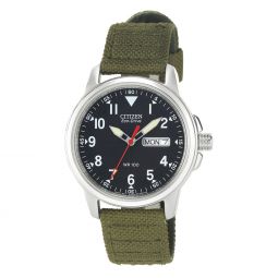 Image for Citizen Chandler Green Cloth Strap Men's 37mm Watch