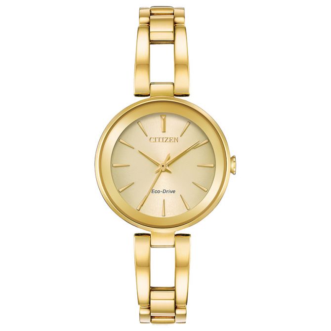 Citizen Axiom Women's Gold Tone Stainless Steel Bracelet & Case 28mm Watch