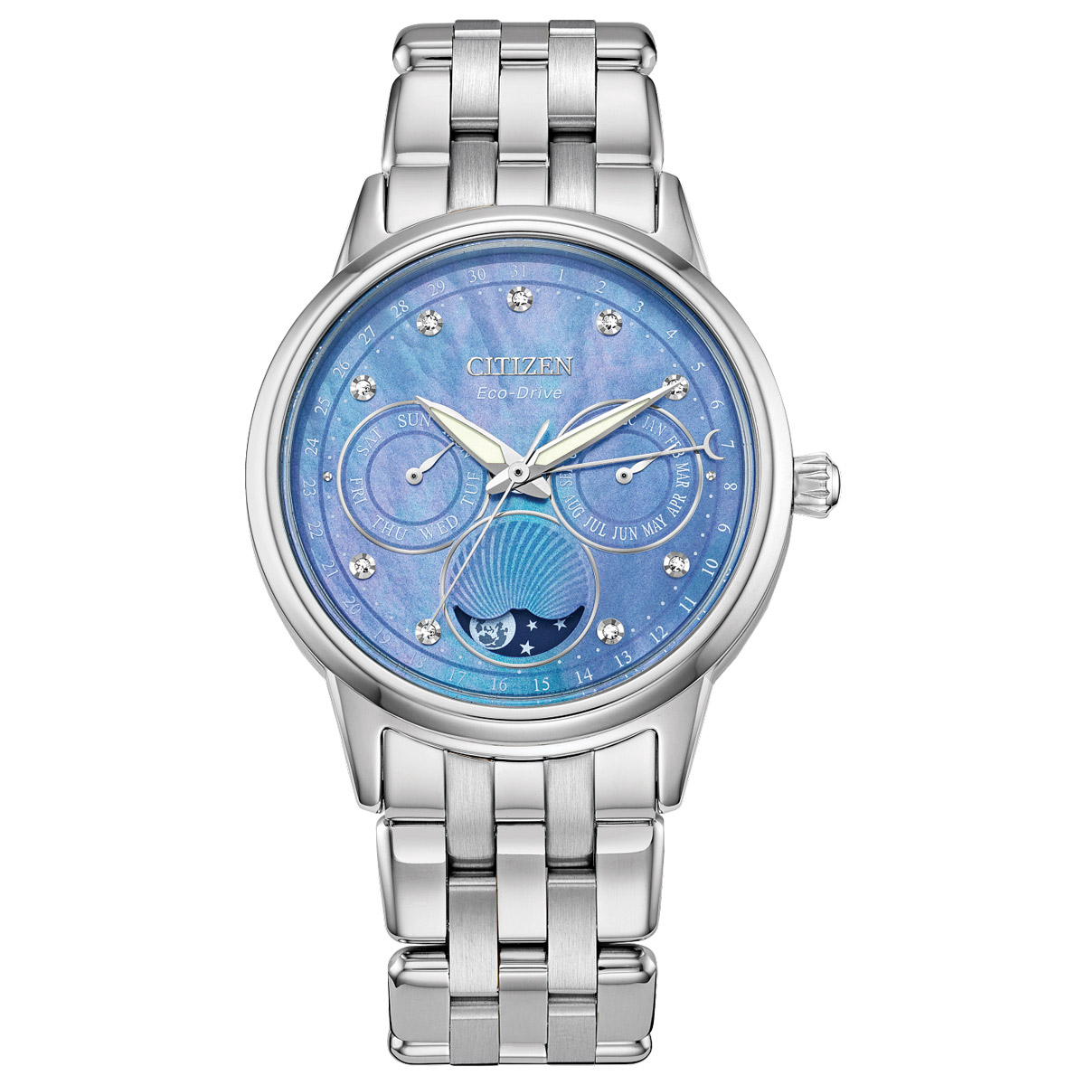 Citizen Calendrier 37mm Women's Watch, Blues Dial