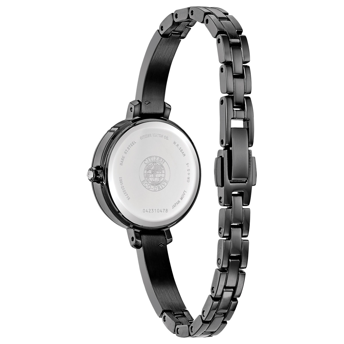 Citizen Silhouette Crystal 25mm Women's Watch, Black and Rose Gold Dial