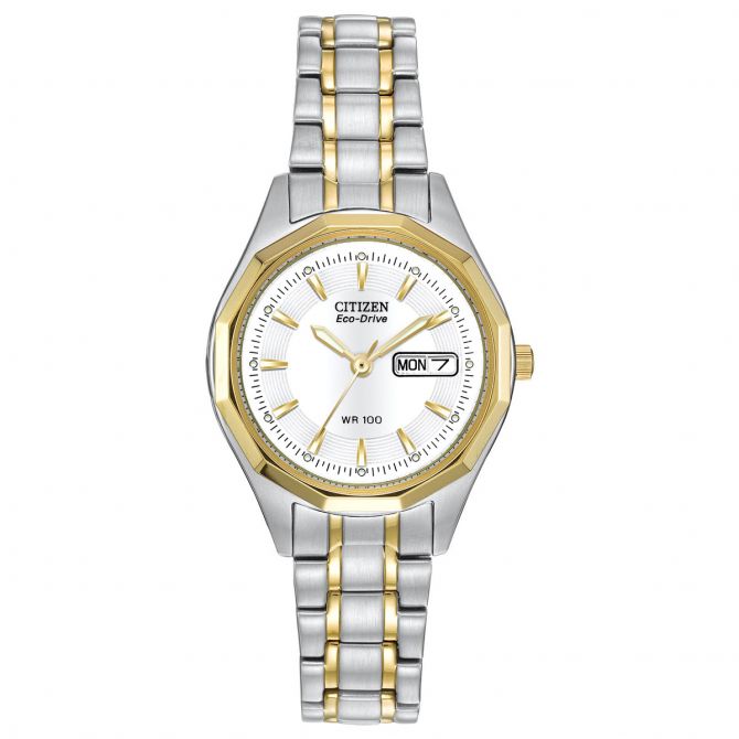 Citizen Corso 27mm Women's Watch, White and Gold Tone Dial