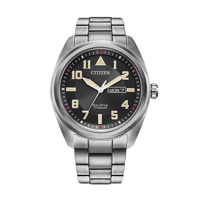 Citizen Garrison 42mm Watch, Black and Tan Dial