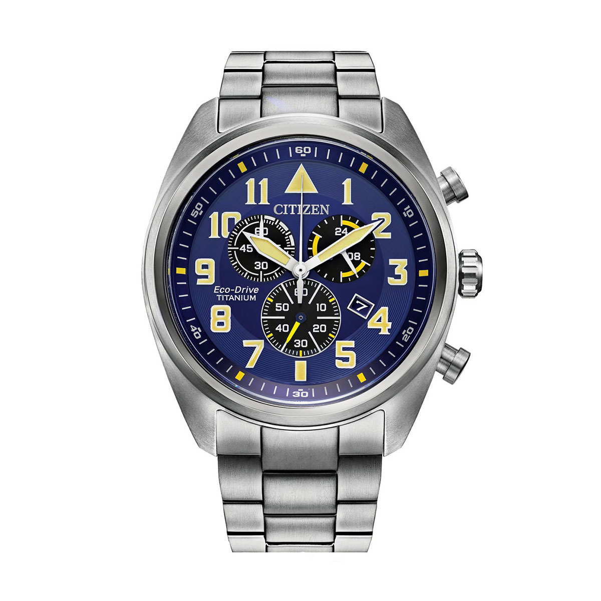 Citizen Garrison Super Titanium 44mm Men\'s Watch, Blue and Silver Tone Dial  | AT2480-57L | Borsheims