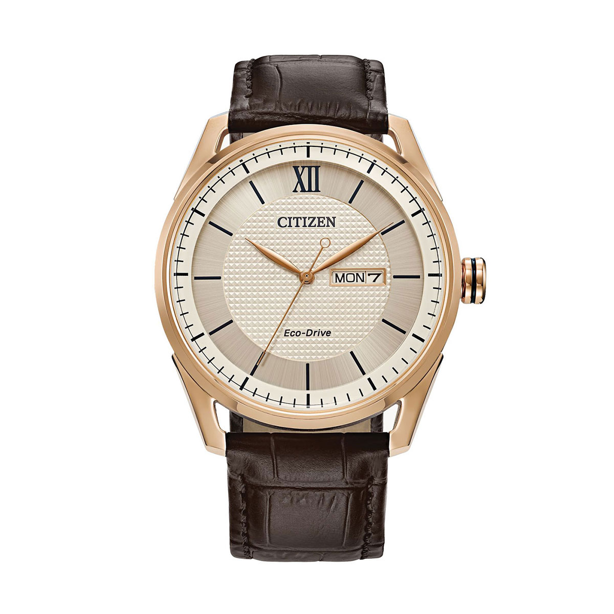 Citizen Classic 42mm Watch, Rose Gold Tone and Ivory Dial