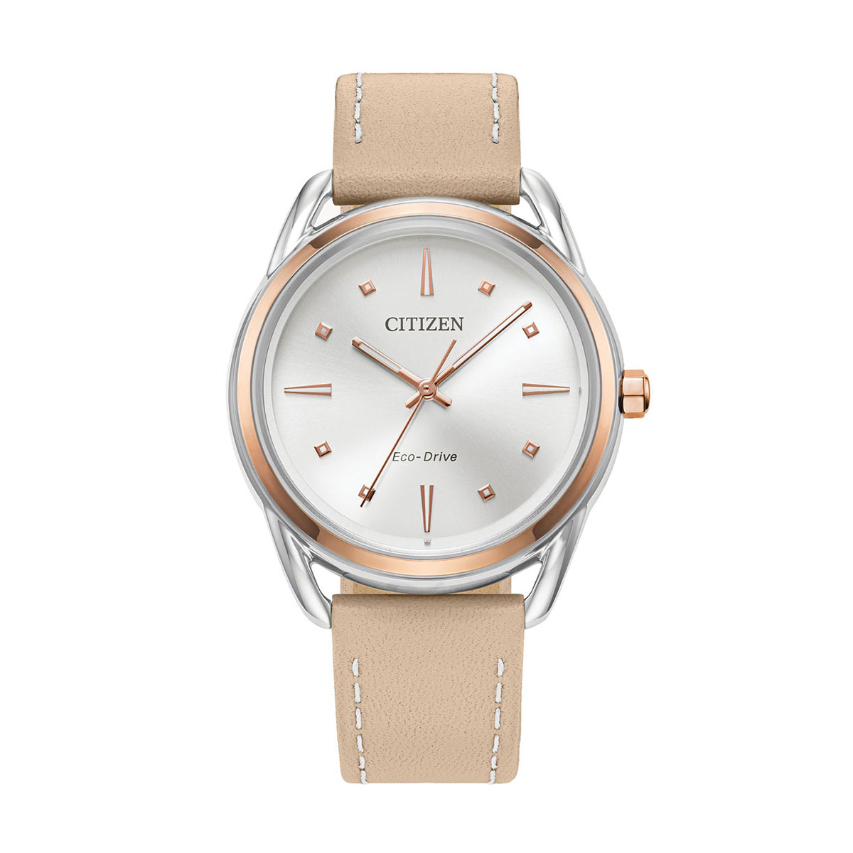 Citizen Dress Classics 36mm Watch, Silver and Rose Gold Tone Dial