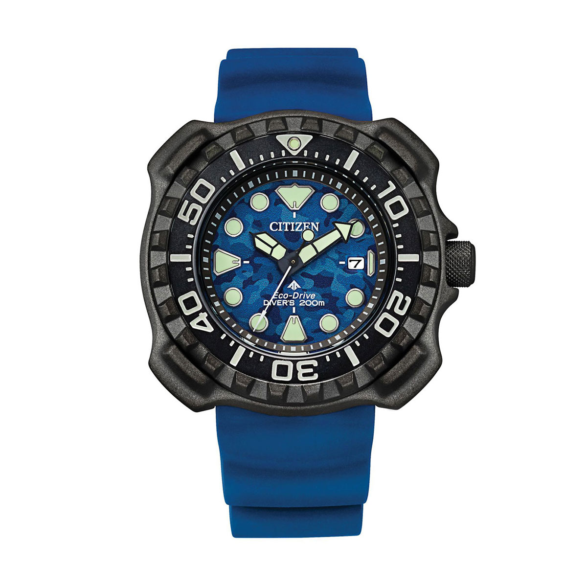 Citizen Promaster Diver 47mm Watch, Blue Camo Dial