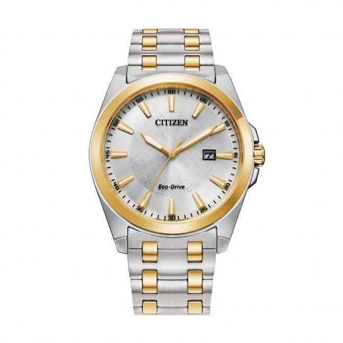 Citizen Peyten 41mm Watch, Yellow Gold and Silver Tone Dial
