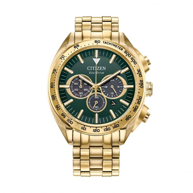 Citizen Carson 43mm Men's Watch, Green Dial