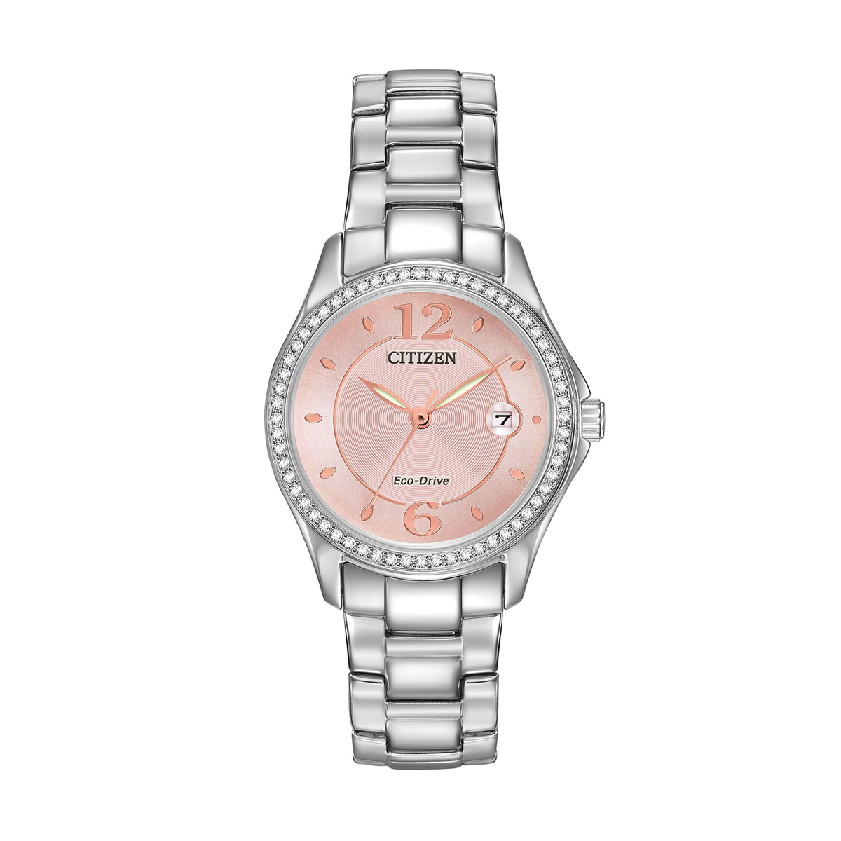 Citizen Silhouette Crystal 30mm Women's Watch, Pink Dial
