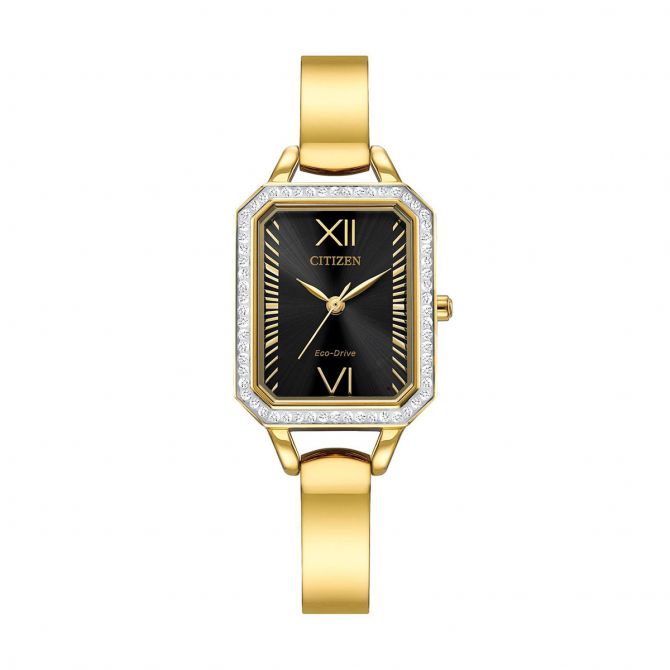 Citizen Silhouette Crystal 23mm Women's Watch, Black Dial