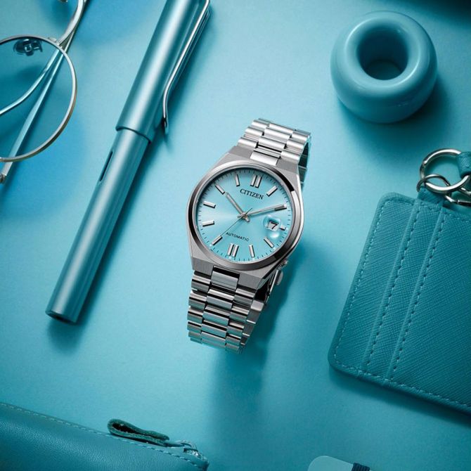 CITIZEN COLLECTION TSUYOSA アイスブルー 40mm Citizen Tsuyosa Collection 40mm Men's Watch, Sky Blue Dial