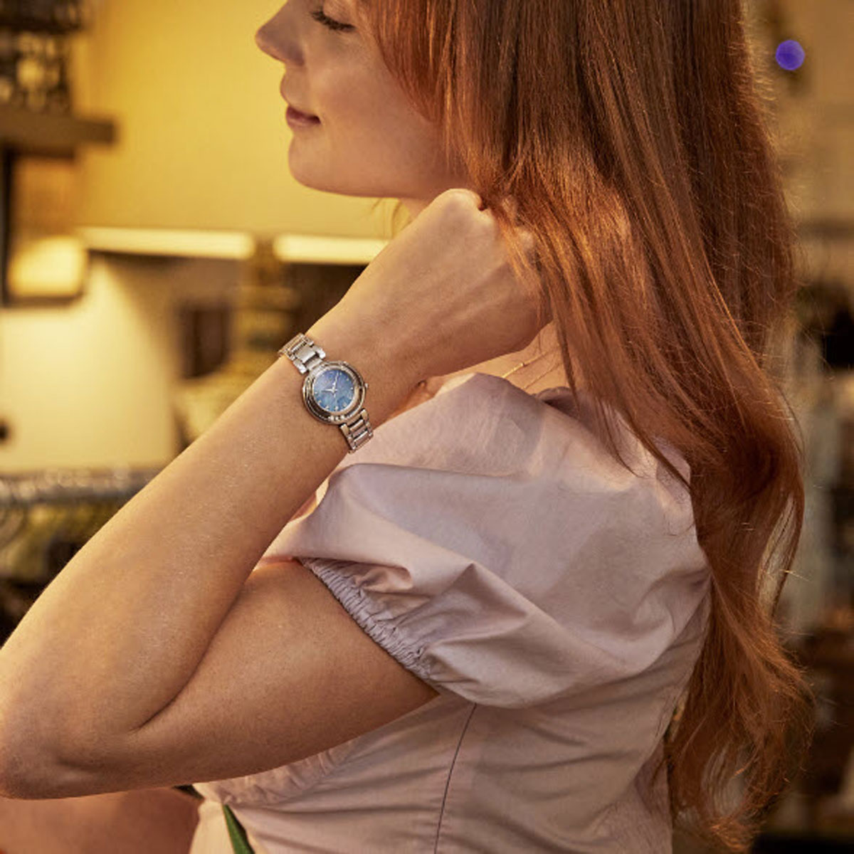 Citizen L Arcly 29.8mm Women's Watch, Blue Mother of Pearl an Diamond Dial