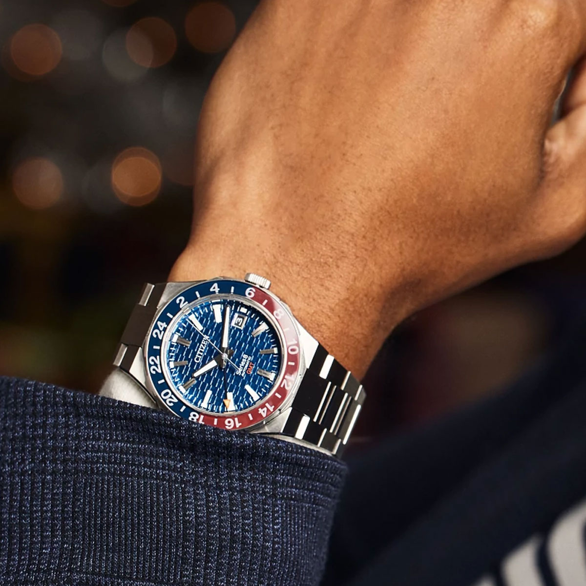 Citizen Series8 880 GMT Automatic 41mm Men's Watch, Blue Dial