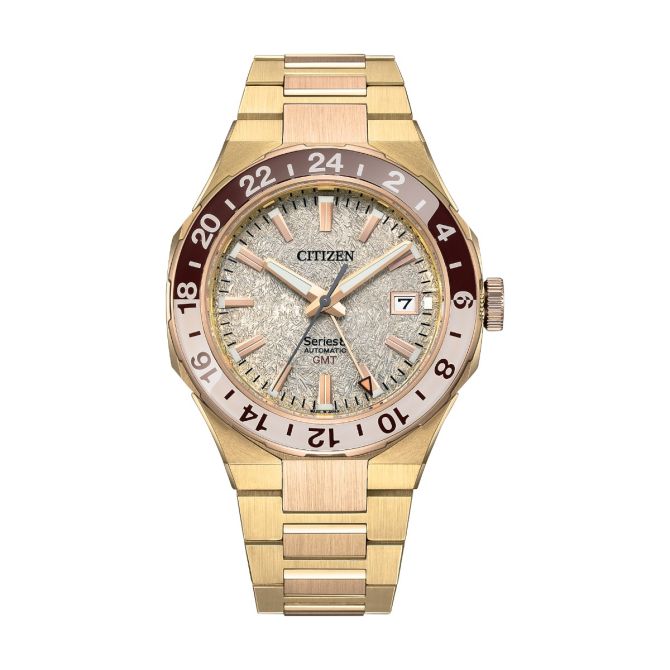 Citizen Series8 880 GMT Automatic 41mm Men's Watch, Yellow Gold Tone Dial
