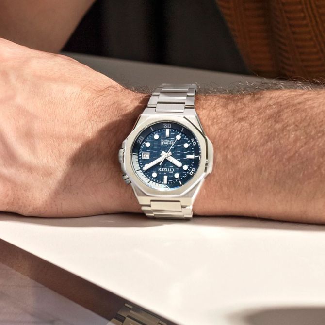 Citizen Series8 890 Automatic 42.6mm Men's Watch, Blue Textured