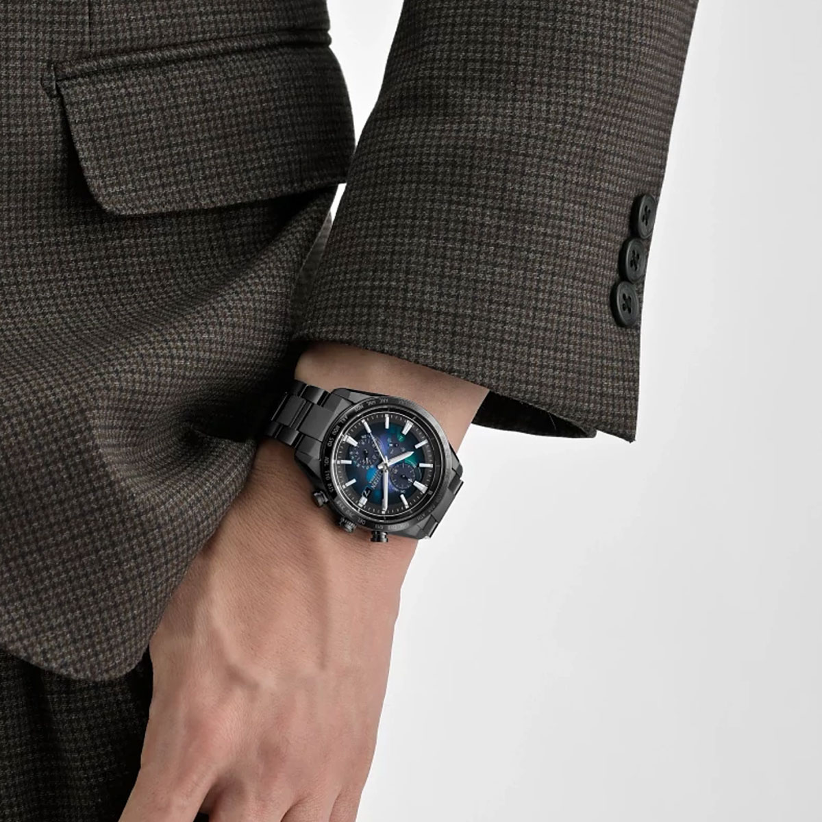 Citizen Attesa Super Titanium 42mm Men's Watch, Greenish Blue and Black Dial