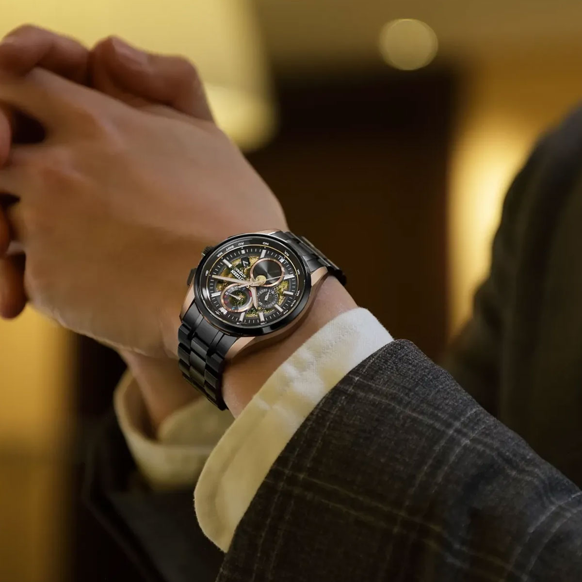 Citizen Hakuto-R 41.5mm Men's Watch, Yellow Dial