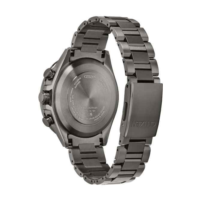 Citizen Attesa Super Titanium 44.6mm Watch, Textured Blue