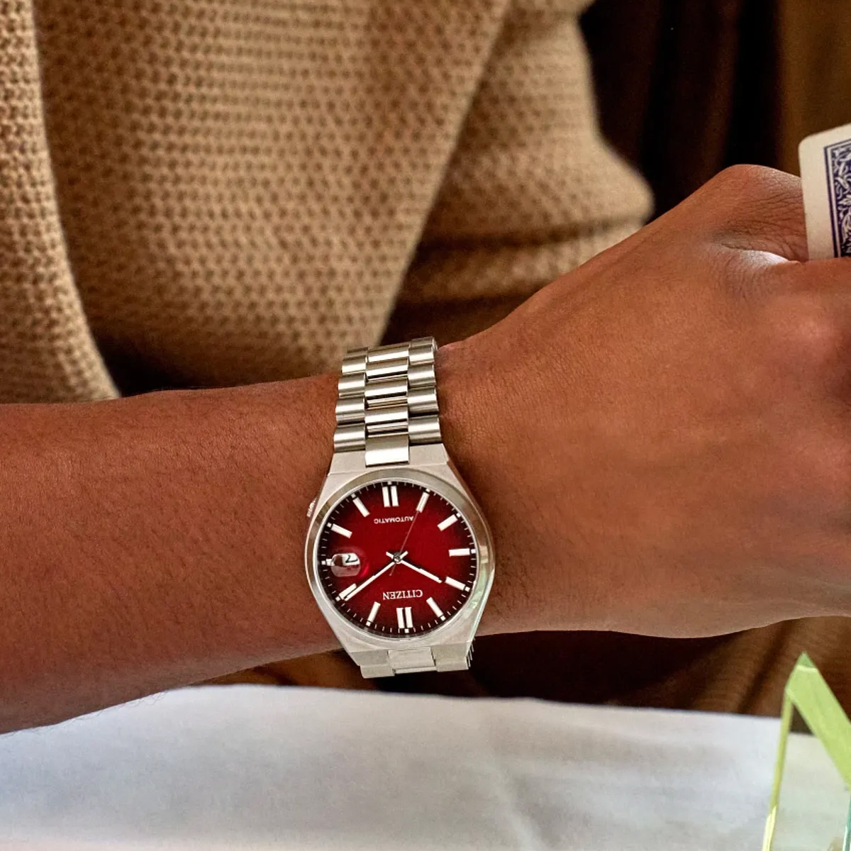 Citizen Tsuyosa 40mm Men's Watch, Red Dial