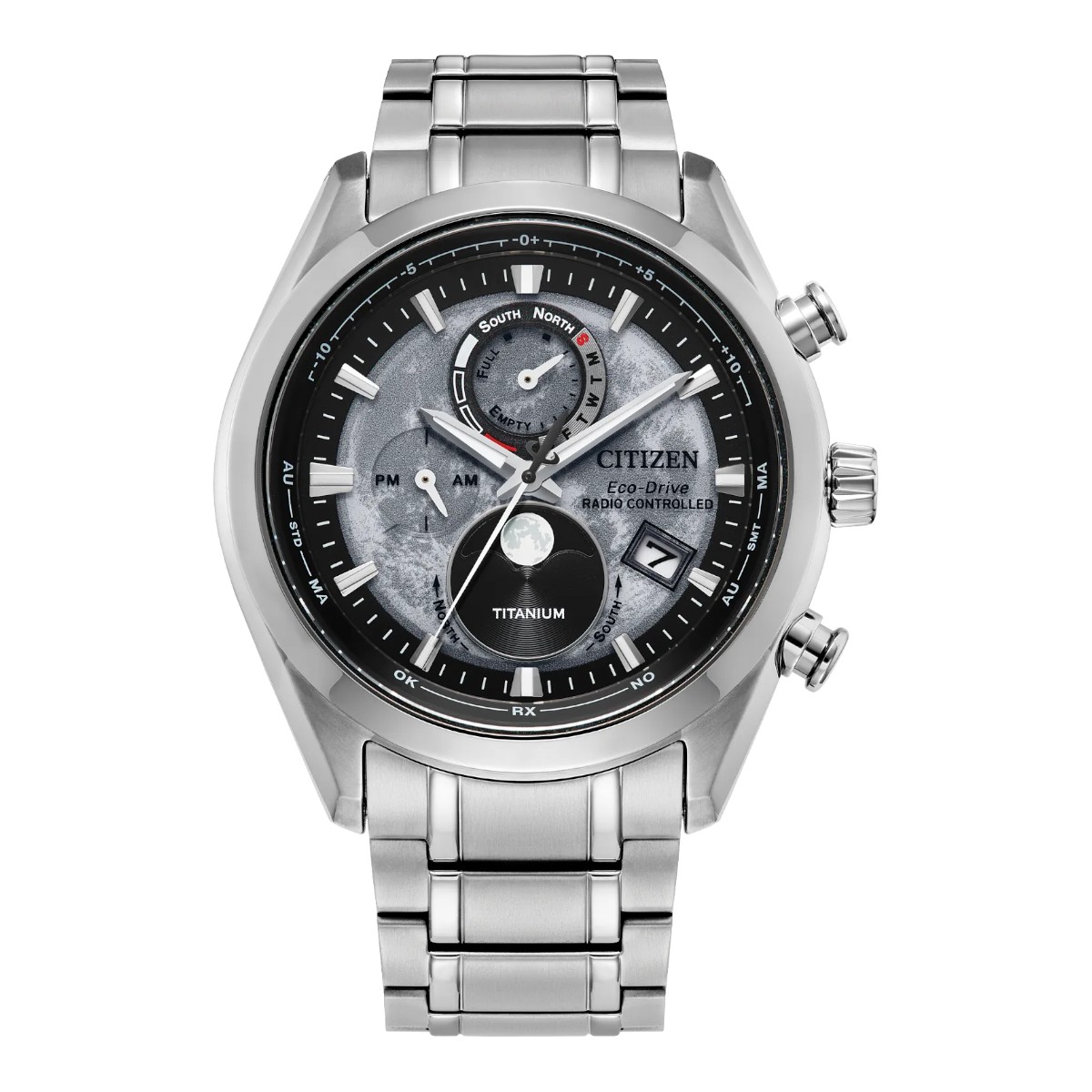 Citizen Tsuki-yomi A-T Chronograph 43mm Men's Watch, Grey