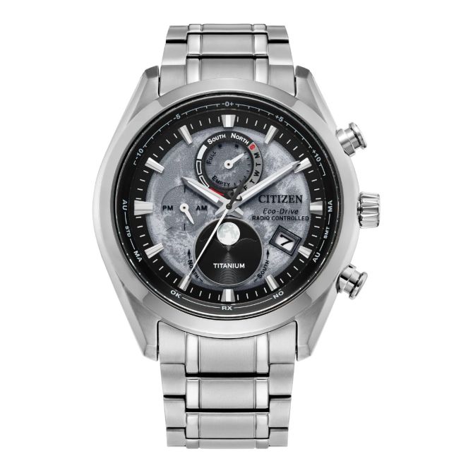 Citizen Tsuki-yomi A-T Chronograph 43mm Men's Watch, Grey Dial