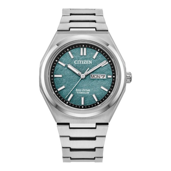 Citizen Super Titanium Zenshin Three-Hand 39mm Men's Watch, Green Dial