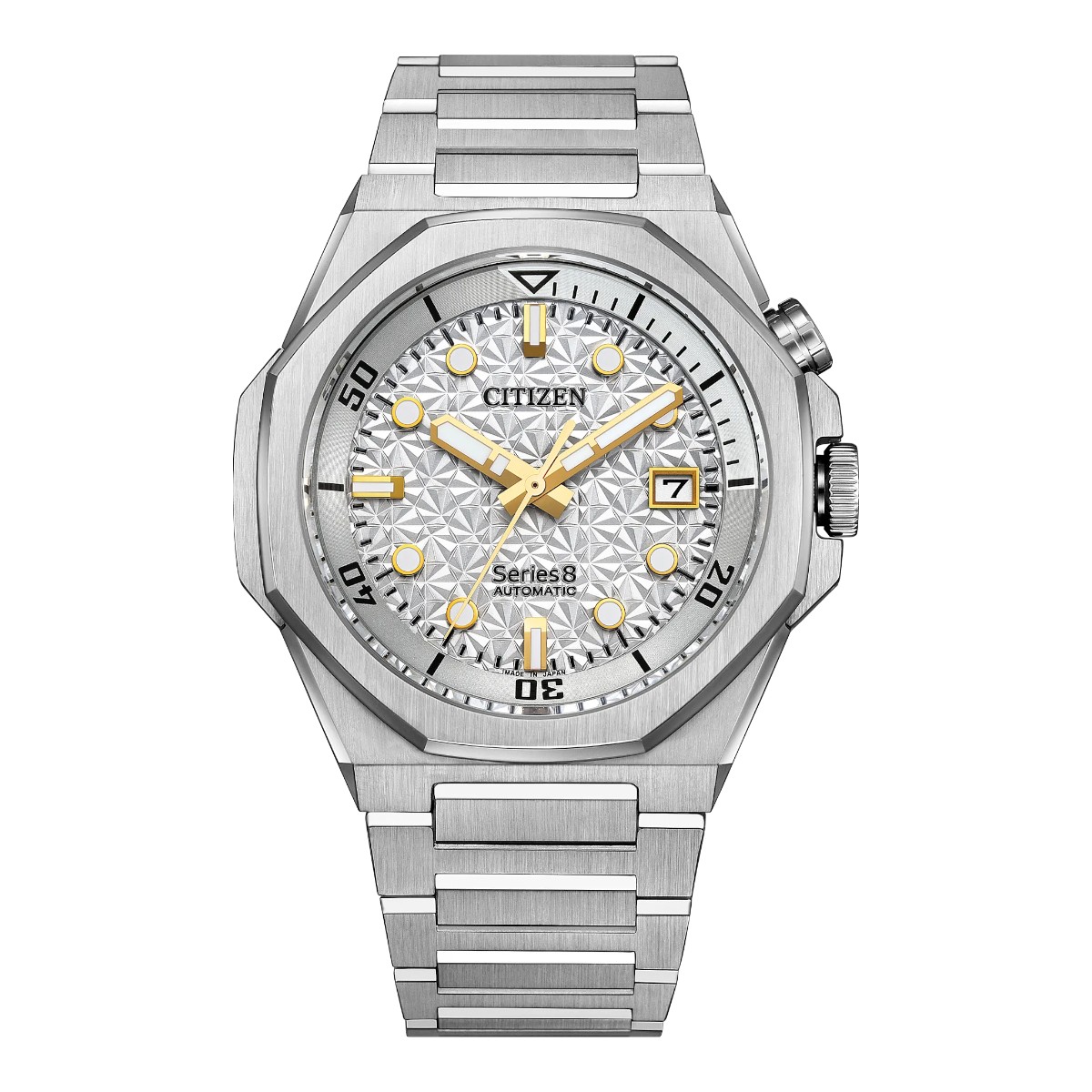 Citizen Series8 890 City Lights 42.6mm Men's Watch, Silver Dial