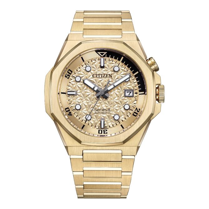 Citizen Series8 890 City Lightss 42.6mm Men's Watch, Gold Tone Dial