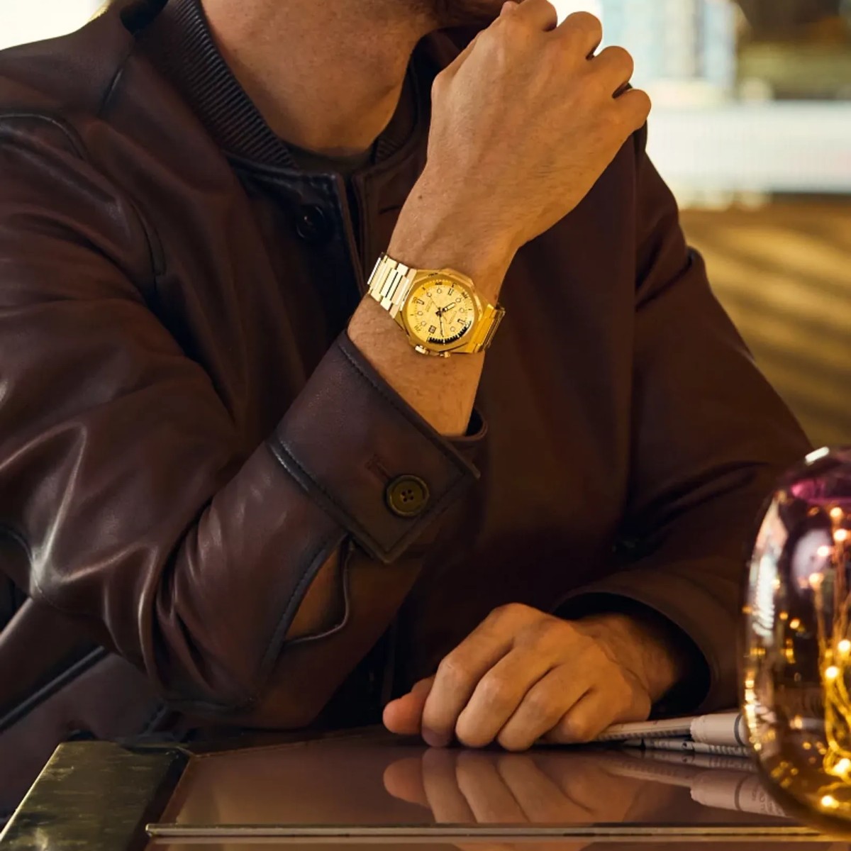 Citizen Series8 890 City Lightss 42.6mm Men's Watch, Gold Tone Dial