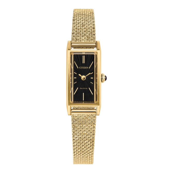 Citizen Gold Fio 14.3mm Women's Watch, Black Dial