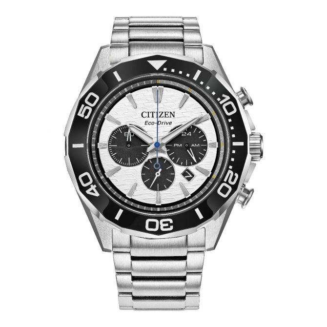 Citizen Endeavor Chronograph 43mm Men's Watch, White Dial