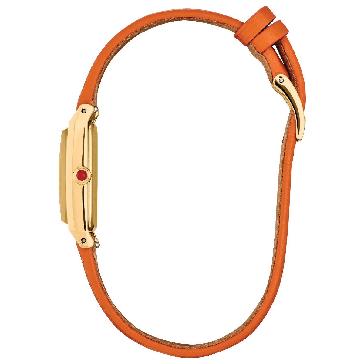 Citizen Fio 14.3 x 30.7mm Women's Watch, White Dial with Orange Leather Strap
