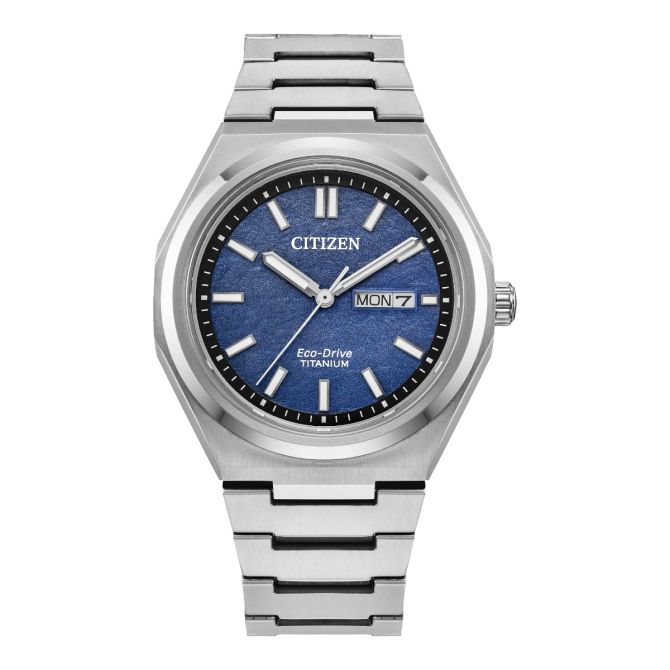 Citizen Zenshin Three-Hand 39mm Watch, Blue Dial