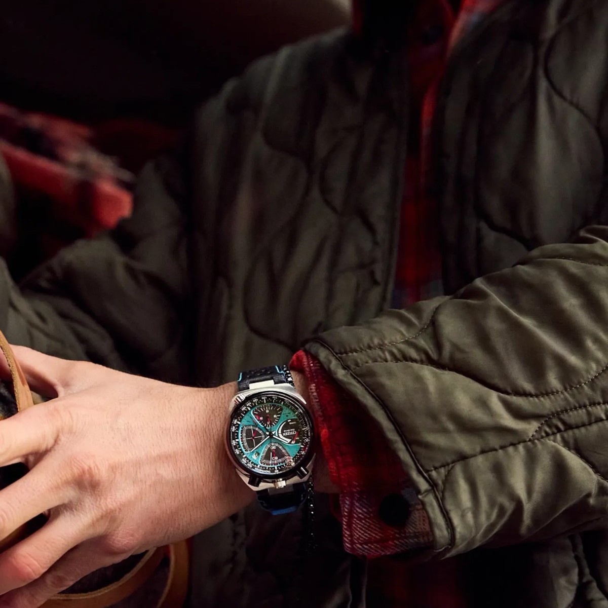 Citizen Promaster Tsuno Chronograph Racer 44.5mm Men's Watch, Light Blue Dial