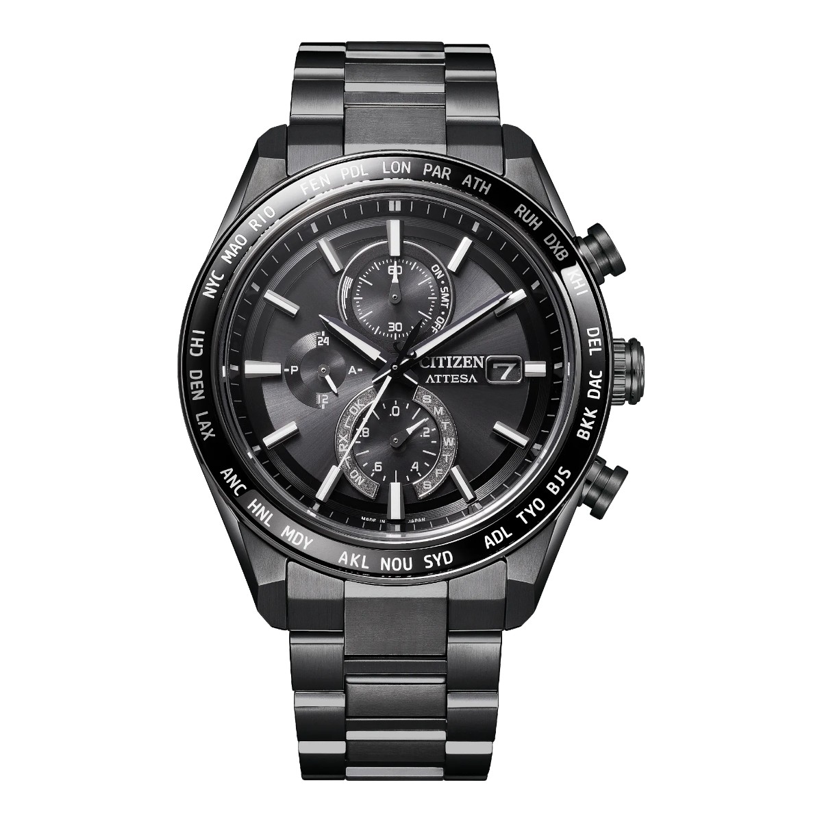 Citizen Attesa 42mm Men's Watch, Dark Grey Dial