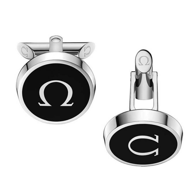 Omega Mania Cufflinks, Black
