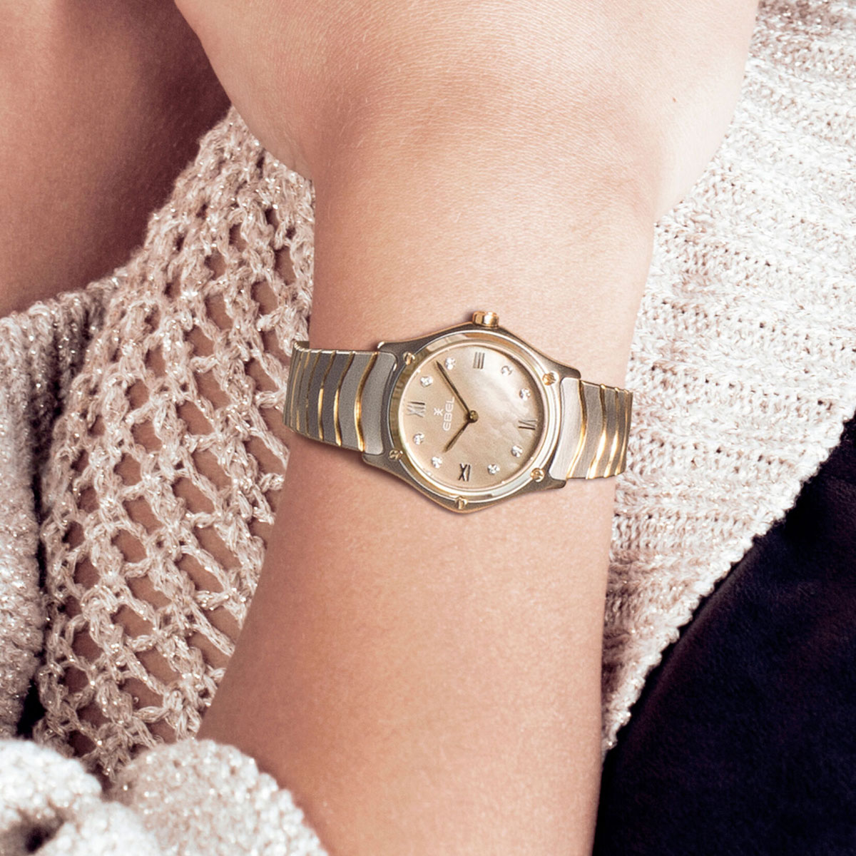 EBEL Sport Classic Women's 29mm Watch, Beige Mother of Pearl Dial