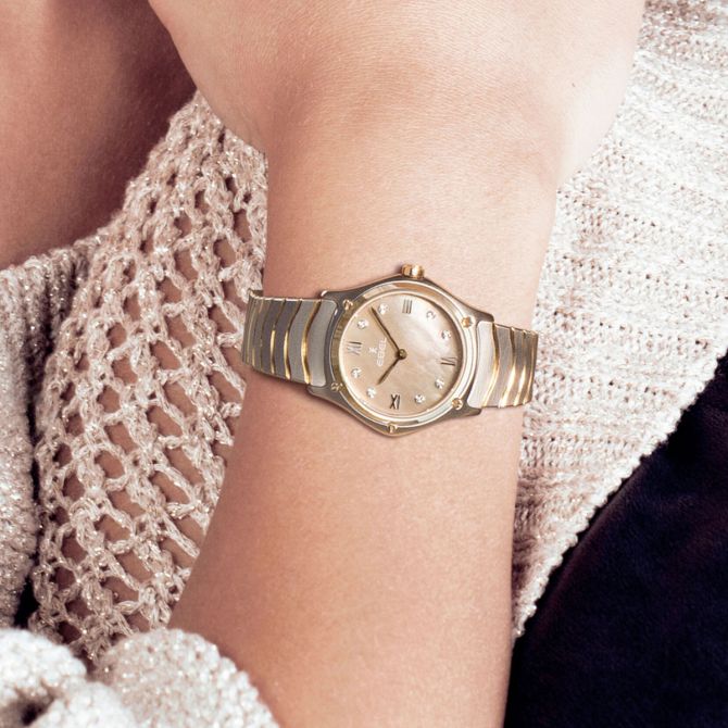 EBEL Sport Classic Women s 29mm Watch Beige Mother of Pearl Dial 1216488A Borsheims
